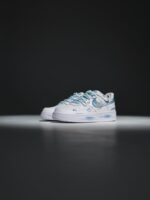 Custom Hand-Painted Air Force 1 Sneakers | Sky Dalmatian Doodle Art Shoes - Image 7