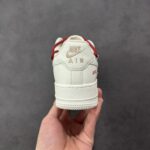 Custom Air Force 1 Sneakers | Red Gold Firework Lunar New Year Shoes - Image 4