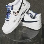 Custom White Air Force 1 Low Sneakers | Pisces Zodiac Galaxy Design, Celestial Astrology