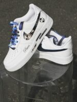 Custom White Air Force 1 Low Sneakers | Pisces Zodiac Galaxy Design, Celestial Astrology