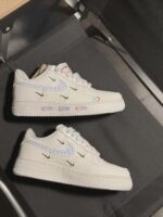 Custom Air Force 1 Low Pastel Gradient Laces Gold Hardware Sneakers – Dreamy Streetwear - Image 4