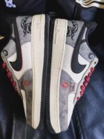 Custom Dragon Air Force 1 Low Sneakers: Vintage Streetwear, Handcrafted Design - Image 2