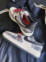 Custom Dragon Air Force 1 Low Sneakers: Vintage Streetwear, Handcrafted Design - Image 4