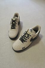 Custom Air Force 1 Low Suede Sneakers: Minimalist Text Streetwear Shoes - Image 5