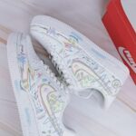 Custom Air Force 1, Hand Painted Doodle Art Sneakers, Pastel Streetwear Shoes, Unique Gift - Image 5