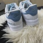Custom Air Force 1, Hand Painted Dalmatian Graffiti Sneakers, Blue Streetwear Shoes, Unique Gift - Image 7