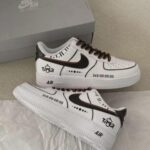 Custom Air Force 1 Low Sneakers: Hand-Painted Timer Design, Gradient Laces - Image 7