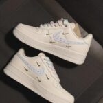 Custom Air Force 1 Low Pastel Gradient Laces Gold Hardware Sneakers – Dreamy Streetwear - Image 7