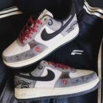 Custom Dragon Air Force 1 Low Sneakers: Vintage Streetwear, Handcrafted Design - Image 6