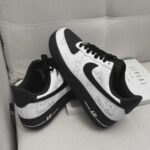 Custom Air Force 1 Low Sneakers: Black Cloud Splatter Streetwear Art - Image 6