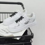 Custom White Black Air Force 1 Low "42% EYES UP" Freedom Text Streetwear Sneakers Gift for Sneaker Lovers - Image 6