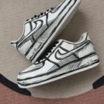 Custom White Black Air Force 1 Low 2D Comic Sketch Streetwear Sneakers Gift for Sneaker Lovers - Image 4