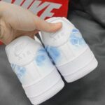 Custom Air Force 1 "Beach Wave" | Hand-Painted Ocean Watercolor Sneakers | Coastal Vacation Style Footwear - Image 7