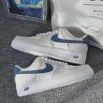 Custom Air Force 1 Low Sneakers | Starry Night Swoosh, Hand-Stitched Accents - Image 6