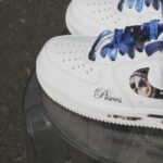 Custom White Air Force 1 Low Sneakers | Pisces Zodiac Galaxy Design, Celestial Astrology - Image 7