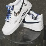 Custom White Air Force 1 Low Sneakers | Pisces Zodiac Galaxy Design, Celestial Astrology - Image 6