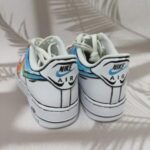 Custom Air Force 1 Low Sneakers: Cartoon Sunset Gradient Streetwear Art - Image 6