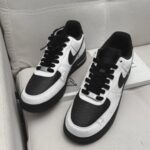 Custom Air Force 1 Low Sneakers: Black Cloud Splatter Streetwear Art - Image 7